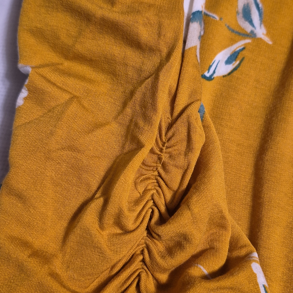Croft & Barrow XL Bohemian Yellow Floral Blouse - Picture 3 of 8